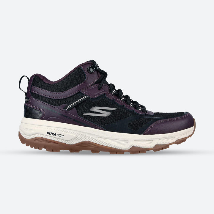 Women's Wide Fit Skechers 128206 Performance Go Run Trail Altitude-Highly Elevated Trainers in Black/Purple - Image 1