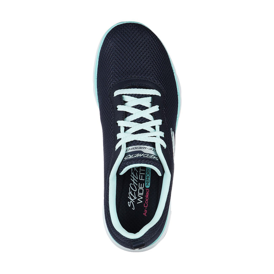 Womens Wide Fit Skechers Flex Appeal 3.0 - 13070 Walking Trainers in Black Rose Gold - Image 10