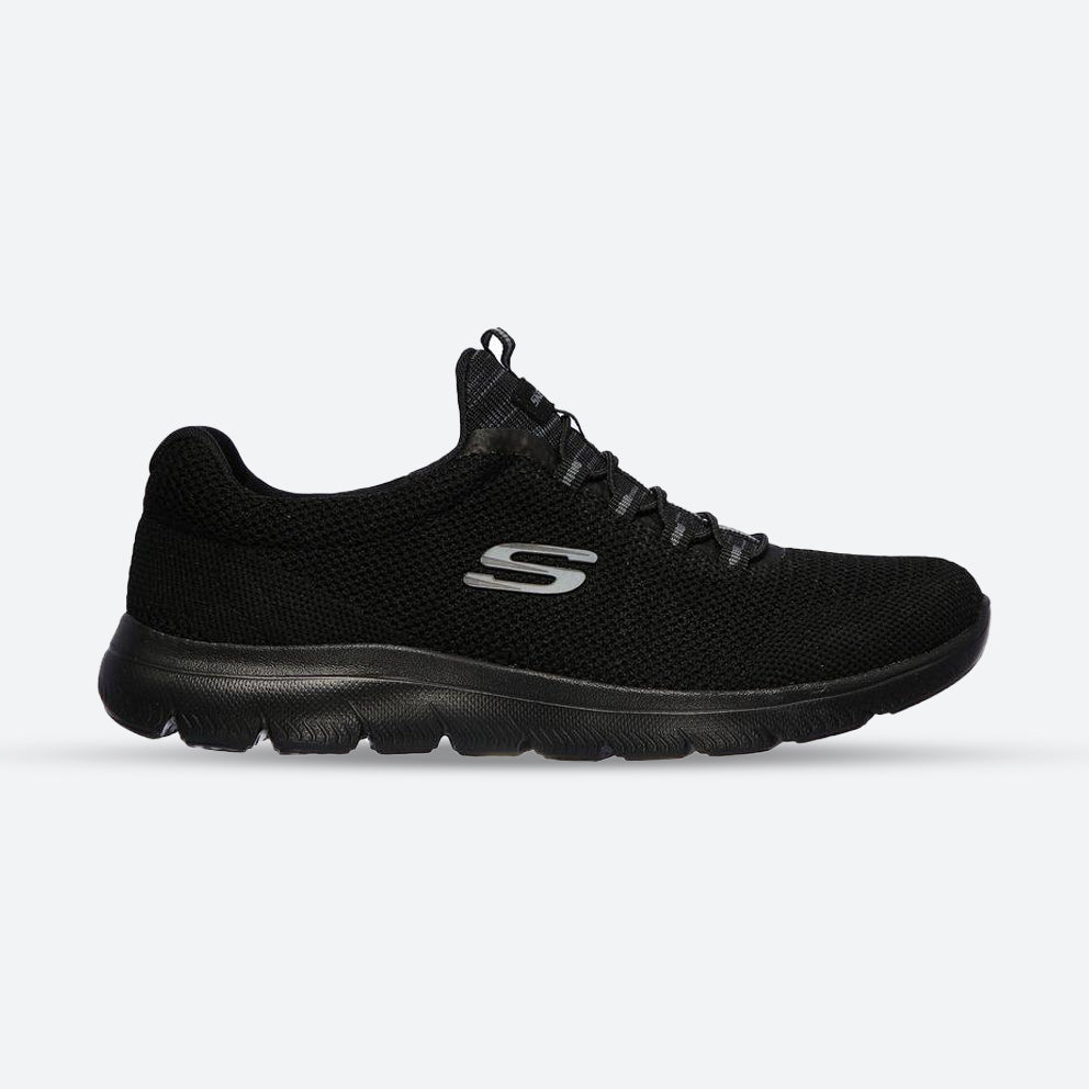 Womens Wide Fit Skechers 149206 Summits Cool Classic Walking Trainers in Black - Image 1