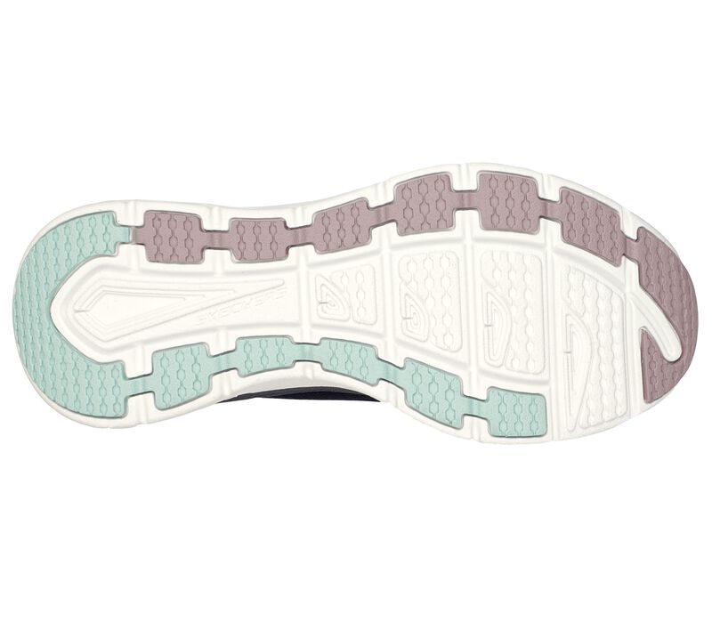 Women's Wide Fit Skechers 149810 Get Oasis D'lux Walking Trainers in Navy/Lavender - Image 6