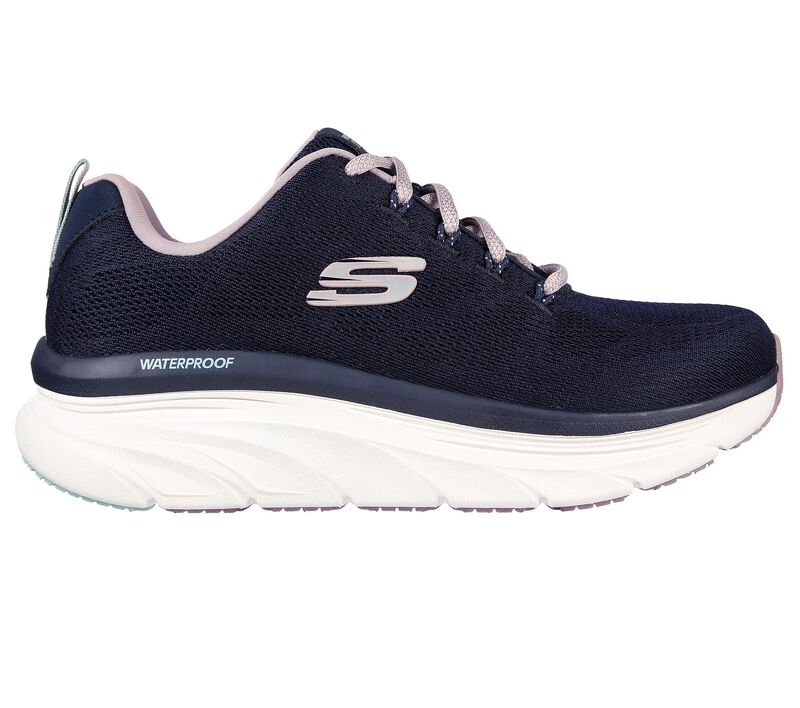 Women's Wide Fit Skechers 149810 Get Oasis D'lux Walking Trainers in Navy/Lavender - Image 2