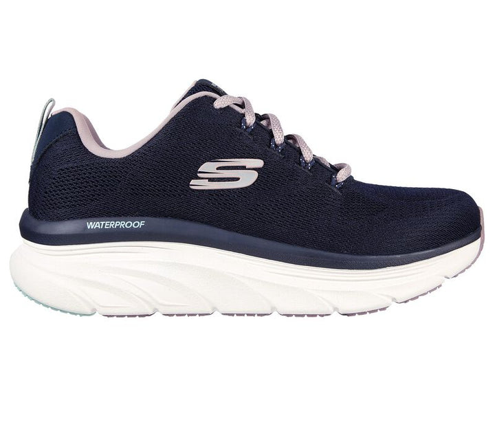 Women's Wide Fit Skechers 149810 Get Oasis D'lux Walking Trainers in Navy/Lavender - Image 1