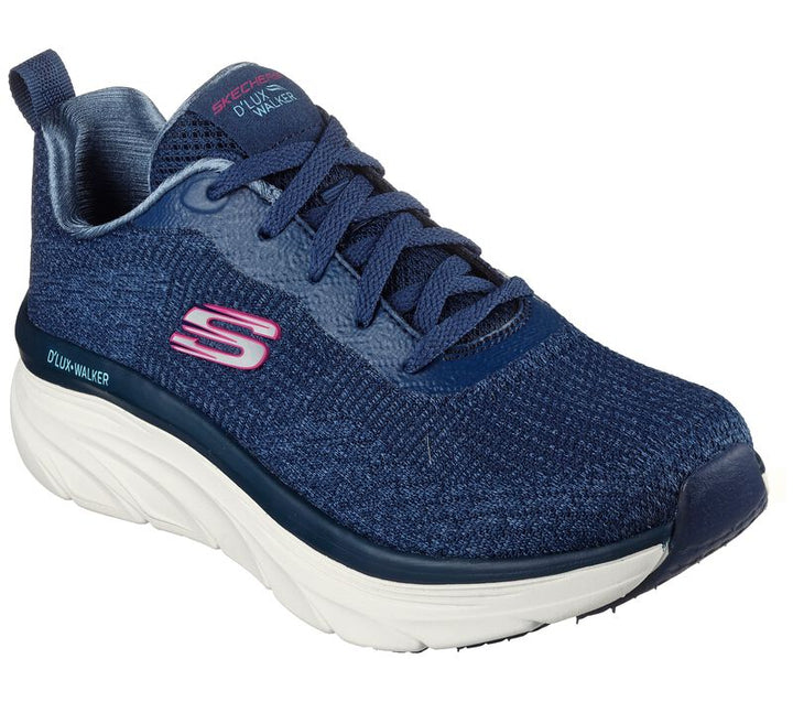 Women's Wide Fit Skechers 149815 Daily Beauty D'lux Vegan Walker Trainers in Black - Image 1