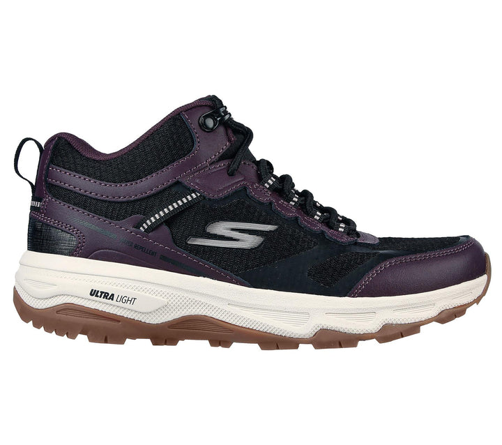 Women's Wide Fit Skechers 128206 Performance Go Run Trail Altitude-Highly Elevated Trainers in Black/Purple - Image 1