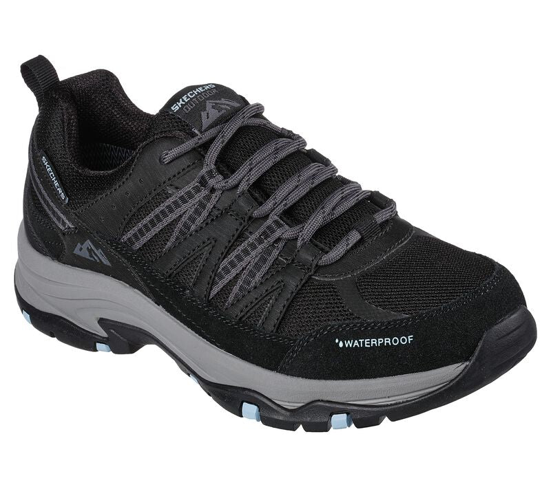 Women's Wide Fit Skechers 180003 Trego Lookout Point Walking Trainers in Black/Blue - Image 3