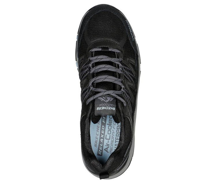 Women's Wide Fit Skechers 180003 Trego Lookout Point Walking Trainers in Black/Blue - Image 1