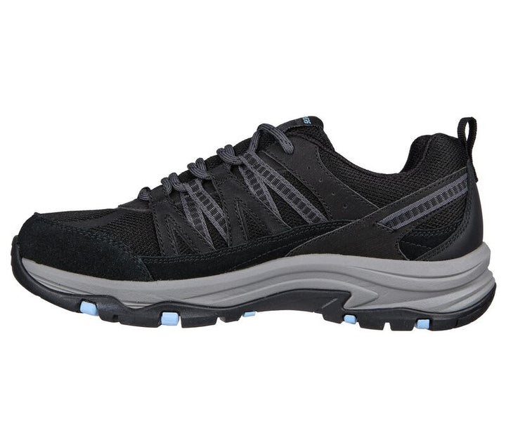 Women's Wide Fit Skechers 180003 Trego Lookout Point Walking Trainers in Black/Blue - Image 1