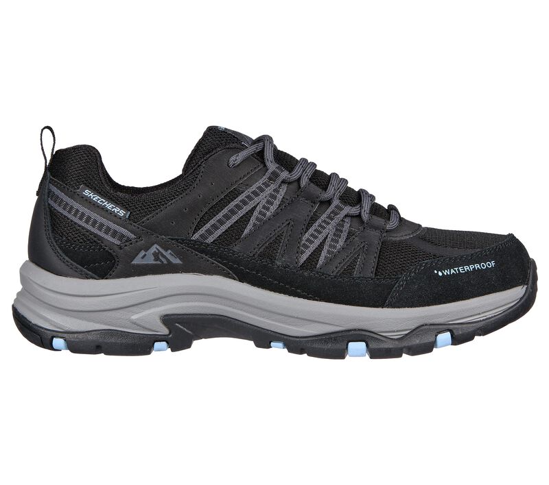 Women's Wide Fit Skechers 180003 Trego Lookout Point Walking Trainers in Black/Blue - Image 2