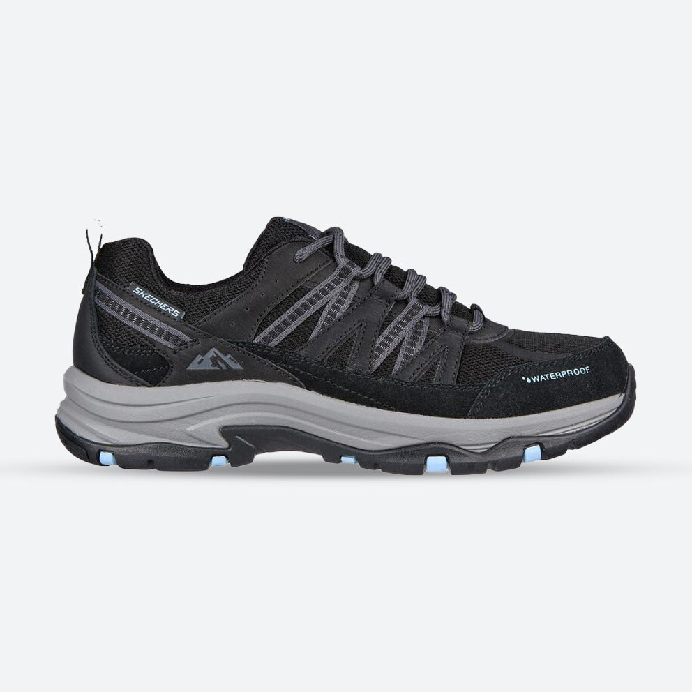 Women's Wide Fit Skechers 180003 Trego Lookout Point Walking Trainers in Black/Blue - Image 1