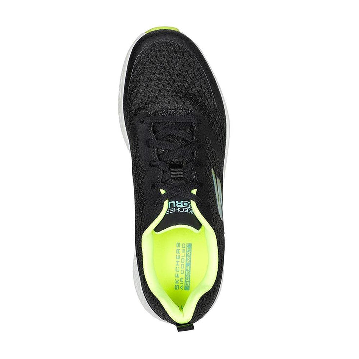 Women's Wide Fit Skechers 128277 Performance Go Run Consistent Intensify Trainers in Black/Lime - Image 1