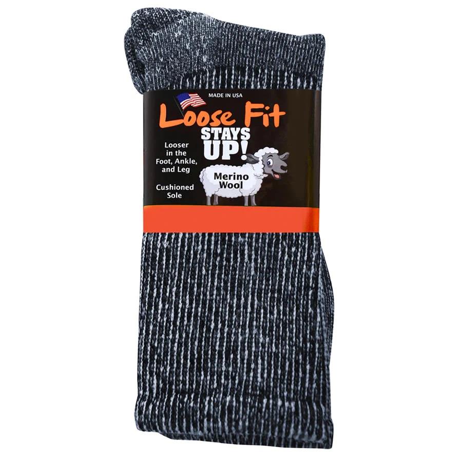 Mens Loose Fit 322 Merino Wool Crew Hiking Socks in 15 UK-19 UK - Image 2