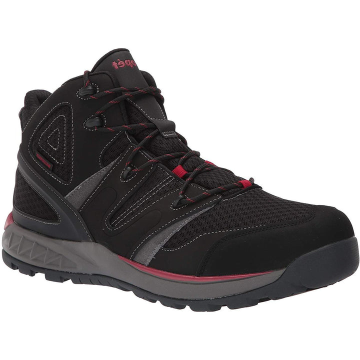 Men's Wide Fit Propet MOA022S Veymont Hiking Boots in Black/Red - Image 1