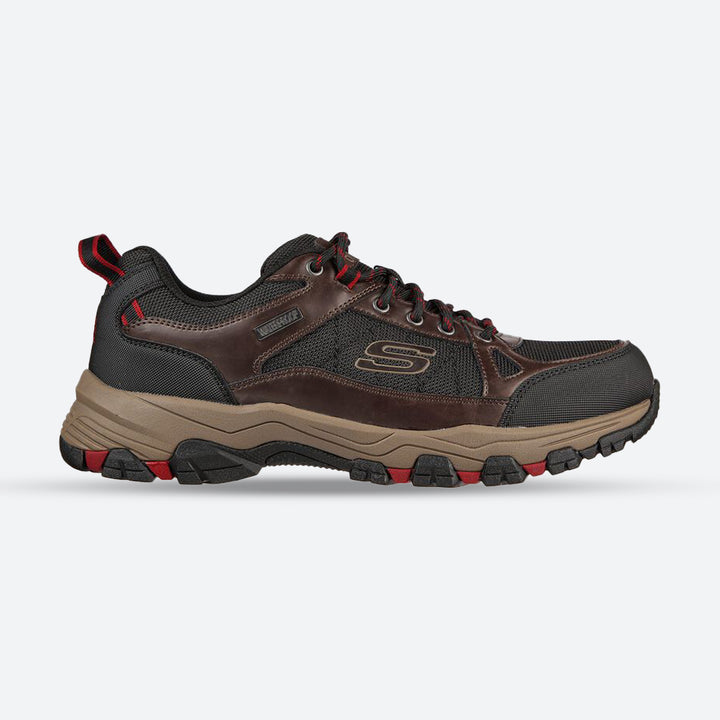 Men's Relaxed Fit Skechers Selmen Cormack - 204427 Hiking Trainers - Chocolate/Black in Chocolate/Black - Image 1