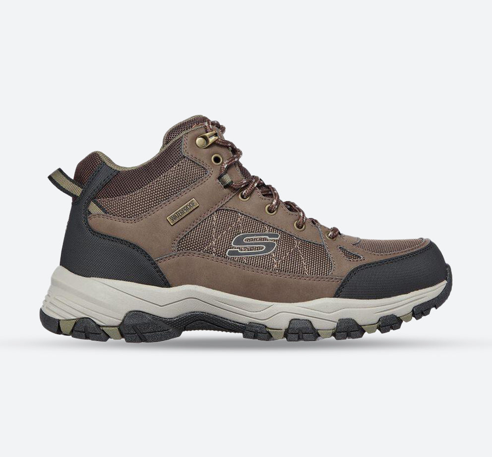 Men's Relaxed Fit Skechers 204477 Selmen Melano Hiking Boots - Chocolate in Chocolate - Image 1