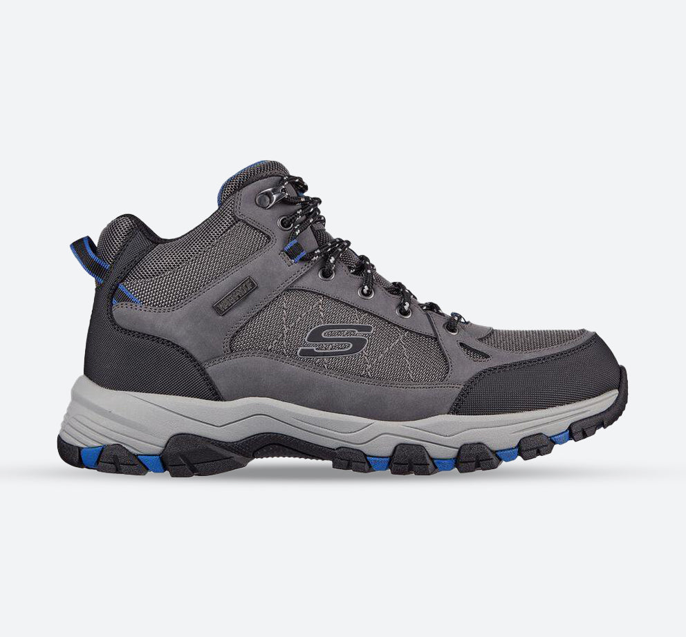 Men's Wide Fit Skechers 204477 Selmen Melano Hiking Boots - Grey in Grey - Image 1