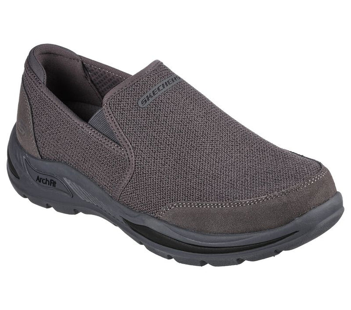 Men's Wide Fit Skechers Motley Ratel 204509 Arch Fit Trainers in Charcoal - Image 1