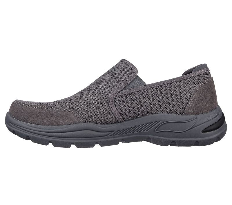 Men's Wide Fit Skechers Motley Ratel 204509 Arch Fit Trainers in Charcoal - Image 4
