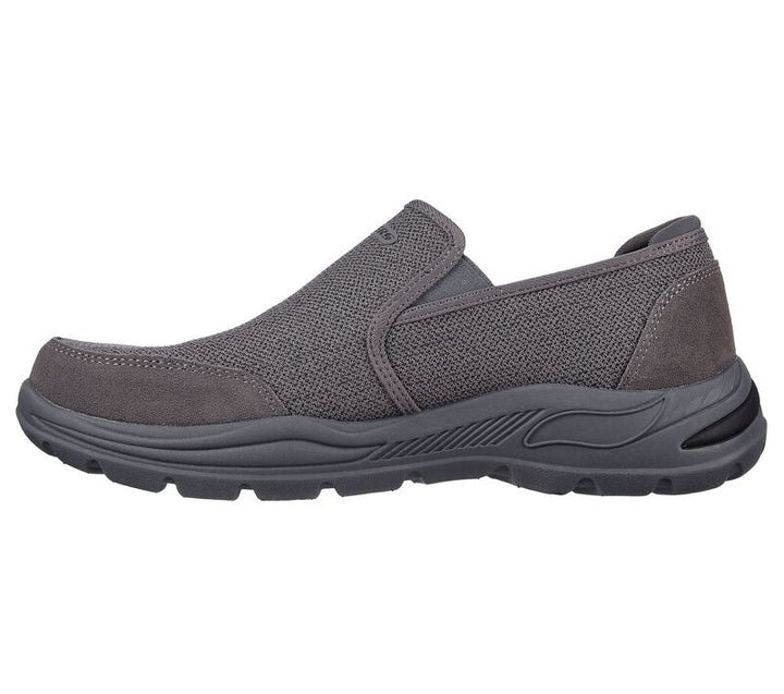 Men's Wide Fit Skechers Motley Ratel 204509 Arch Fit Trainers in Charcoal - Image 1
