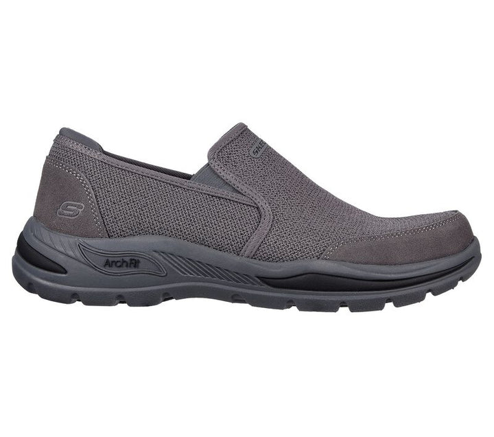 Men's Wide Fit Skechers Motley Ratel 204509 Arch Fit Trainers in Charcoal - Image 1