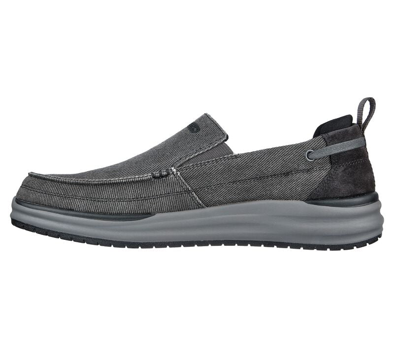 Men's Wide Fit Skechers Melo - Port Bow 204605 Arch Fit Trainers in Taupe - Image 10