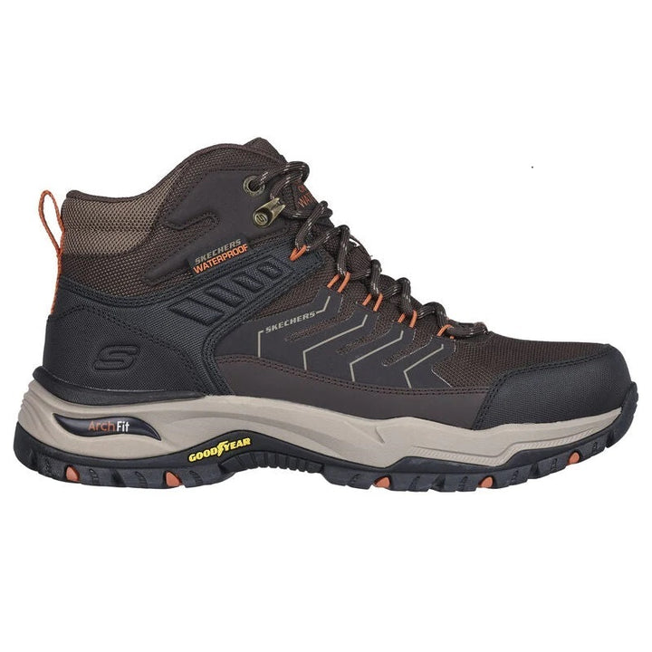Men's Relaxed Fit Skechers 204634 Arch Fit Dawson Raveno Good Year Hiking Boots in Brown - Image 1