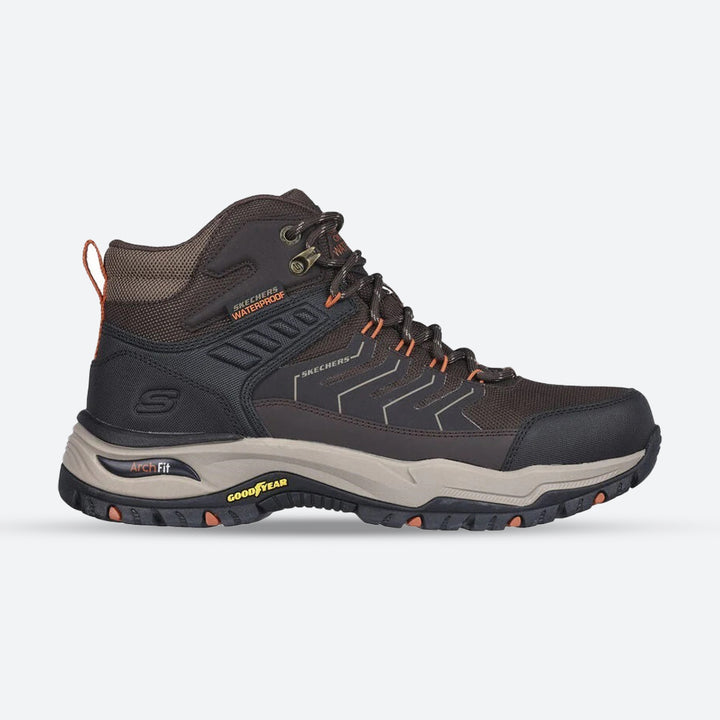 Men's Relaxed Fit Skechers 204634 Arch Fit Dawson Raveno Good Year Hiking Boots in Brown - Image 1