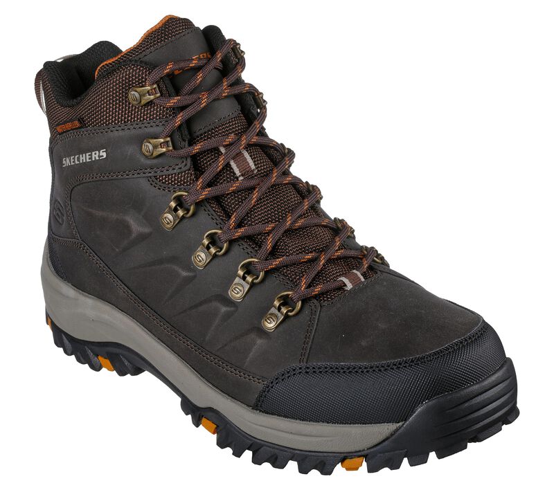 Men's Relaxed Fit Skechers 204642 Relment Daggett Hiking Boots in Chocolate - Image 4