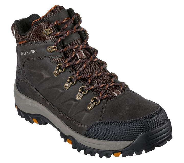 Men's Relaxed Fit Skechers 204642 Relment Daggett Hiking Boots in Chocolate - Image 1