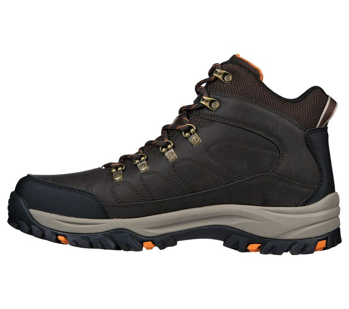Men's Relaxed Fit Skechers 204642 Relment Daggett Hiking Boots in Chocolate - Image 1