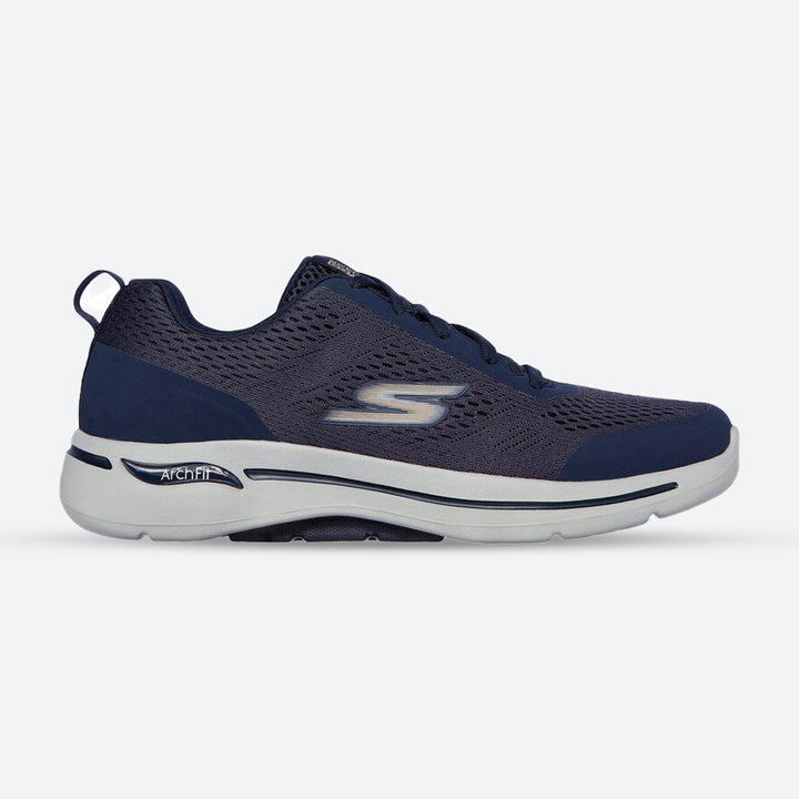 Men's Wide Fit Skechers Go Walk IDYLLIC 216116 Arch Fit Trainers in Navy - Image 1