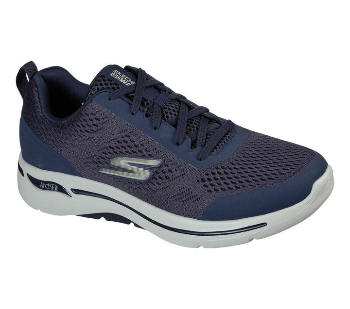 Men's Wide Fit Skechers Go Walk IDYLLIC 216116 Arch Fit Trainers in Navy - Image 1