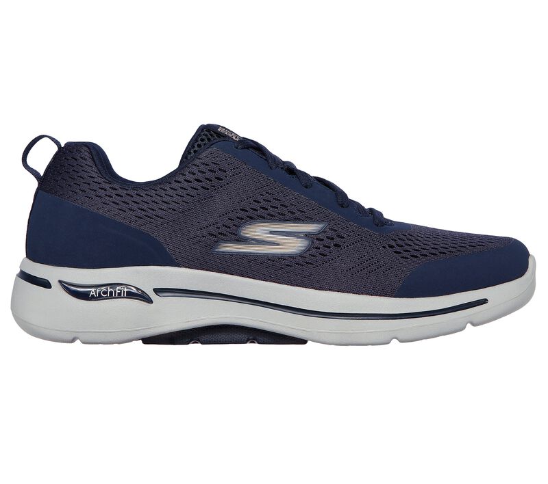 Men's Wide Fit Skechers Go Walk IDYLLIC 216116 Arch Fit Trainers in Navy - Image 2