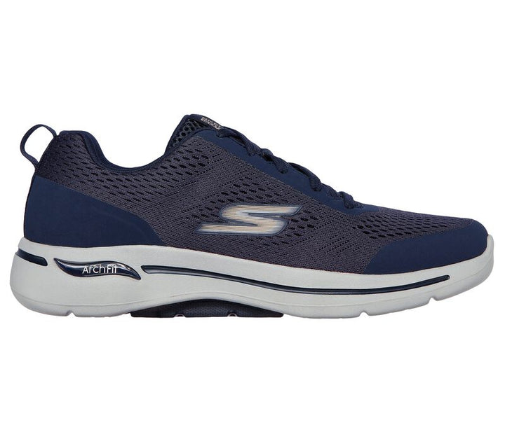 Men's Wide Fit Skechers Go Walk IDYLLIC 216116 Arch Fit Trainers in Navy - Image 1