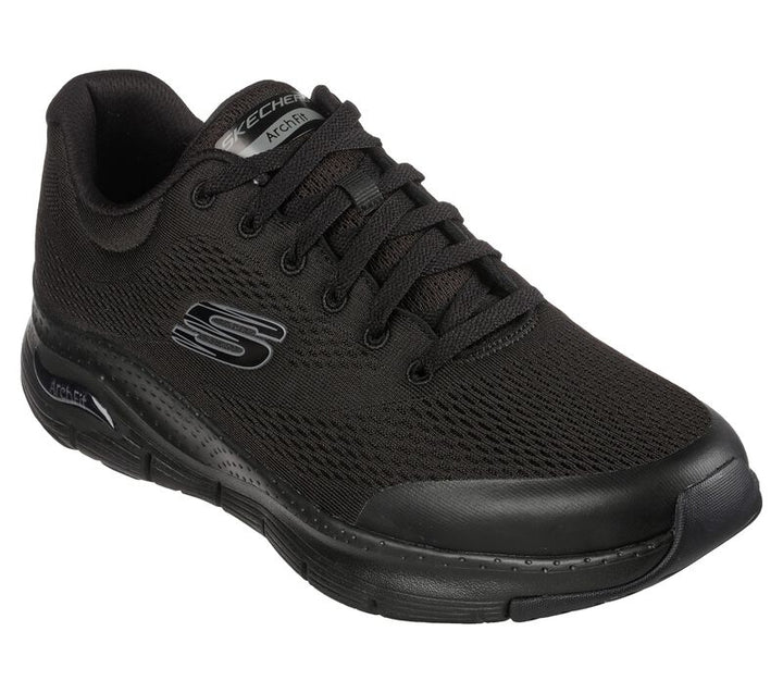 Mens Wide Fit Skechers 232040 Arch Fit Walking Trainers in Black - Image 1