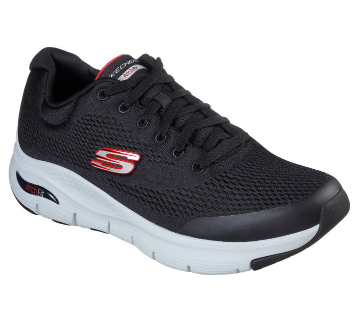 Mens Wide Fit Skechers 232040 Arch Fit Walking Trainers in Black - Image 1