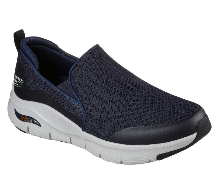 Mens Wide Fit Skechers SK232043WW Arch Fit Banlin Walking Trainers in Black - Image 1