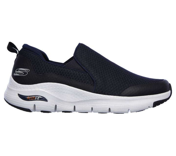 Mens Wide Fit Skechers SK232043WW Arch Fit Banlin Walking Trainers in Black - Image 1