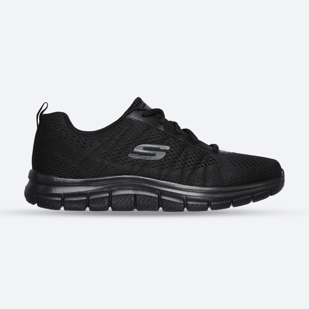 Men's Wide Fit Skechers 232081 Track Moulton Walking Trainers in Black - Image 1