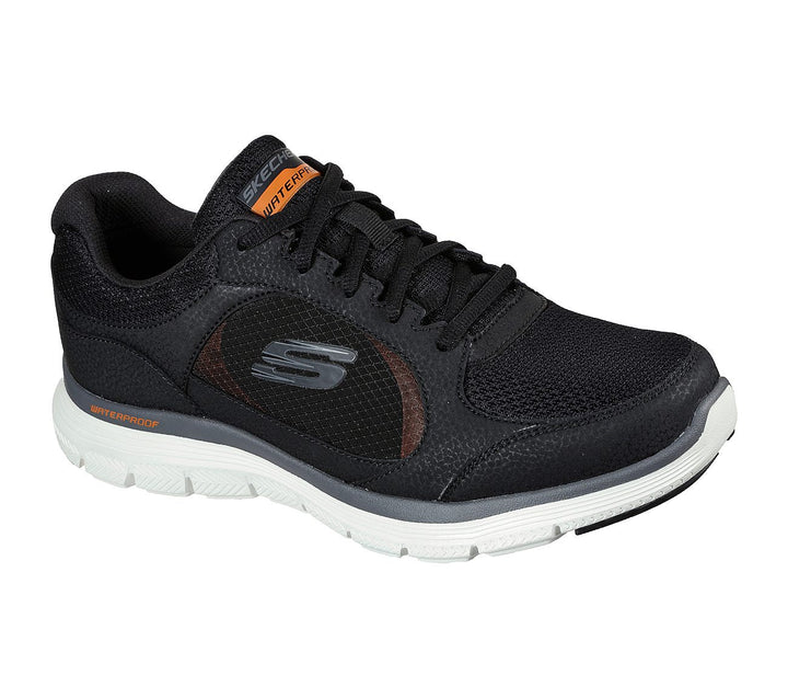 Mens Wide Fit Skechers Waterproof Luxury Flex Advantage 4.0 - 232222 Walking Trainers in Black - Image 1