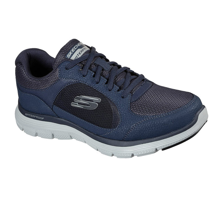 Mens Wide Fit Skechers Waterproof Luxury Flex Advantage 4.0 - 232222 Walking Trainers in Black - Image 1
