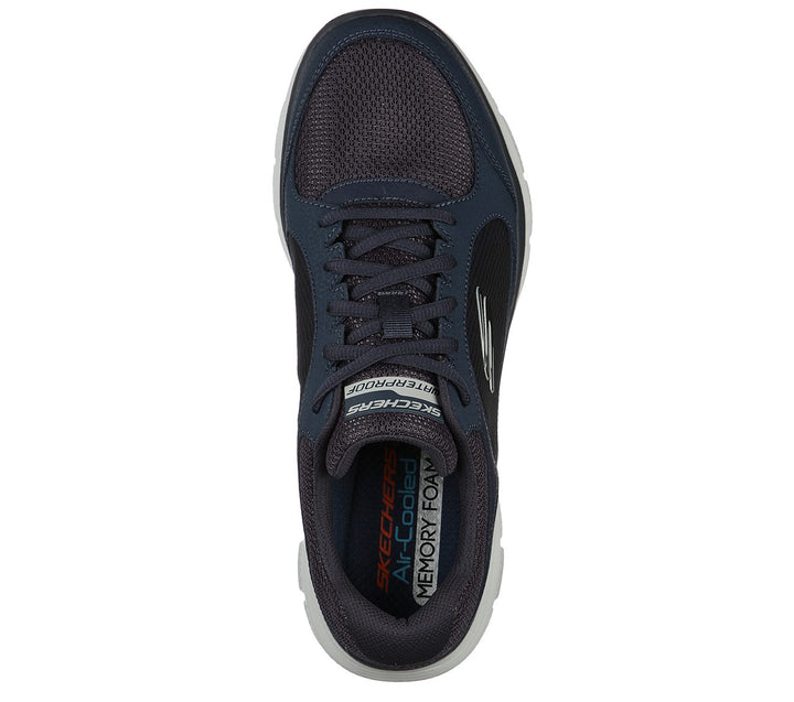 Mens Wide Fit Skechers Waterproof Luxury Flex Advantage 4.0 - 232222 Walking Trainers in Black - Image 1