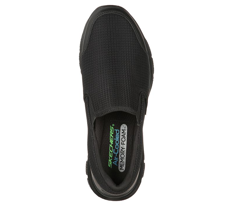 Mens Wide Fit Skechers Flex Advantage 4.0 Tuscan 232230W Black Slip Trainers in Black - Image 5