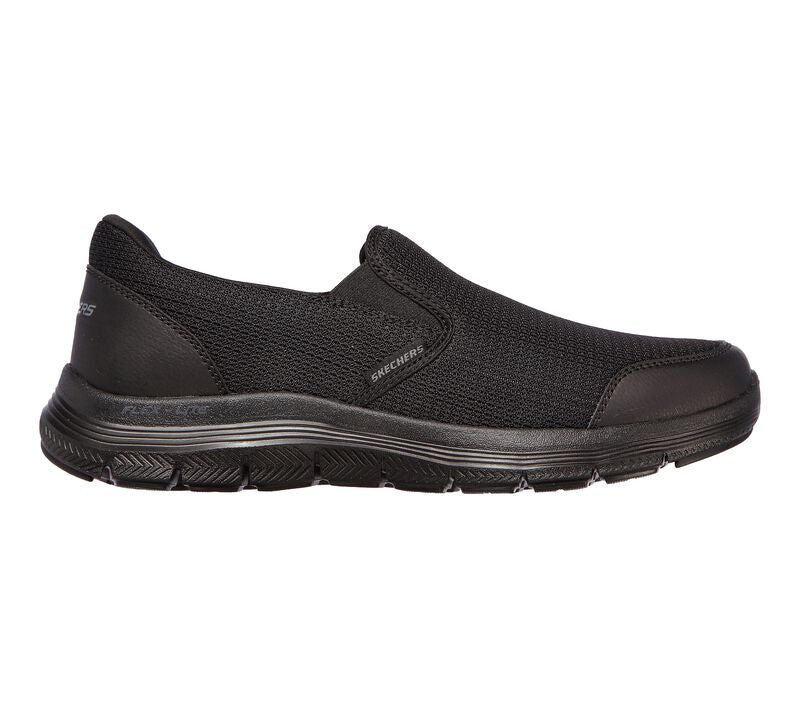 Mens Wide Fit Skechers Flex Advantage 4.0 Tuscan 232230W Black Slip Trainers in Black - Image 2