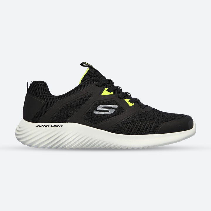 Men's Wide Fit Skechers 232279 Bounder High Degree Walking Trainers in Black - Image 1