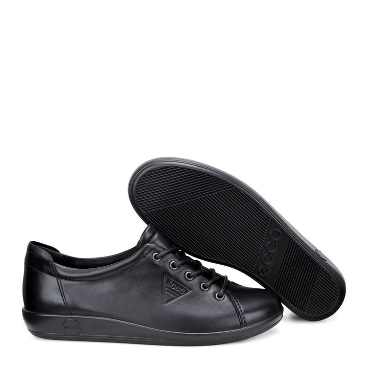 Women's Wide Fit ECCO Soft 2.0 Shoes in Black - Image 1