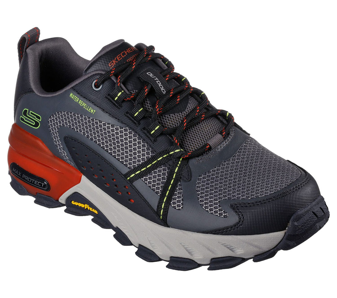 Men's Wide Fit Skechers 237303 Max Protect outdoor Walking Trainers in Black - Image 9