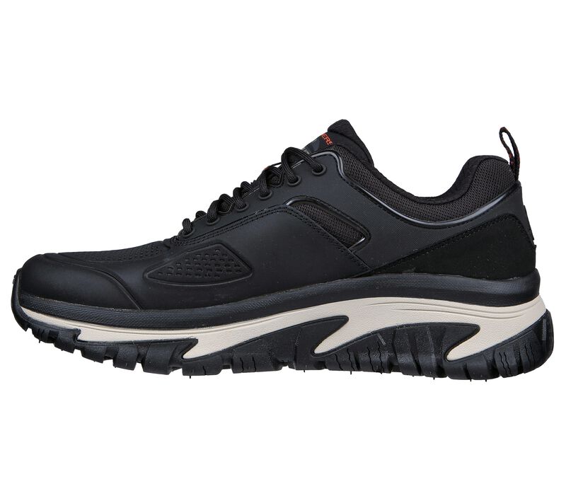 Men's Wide Fit Skechers 237333 Relex Fit Arch Fit Road Walker Recon Good Year Trainers in Black - Image 4