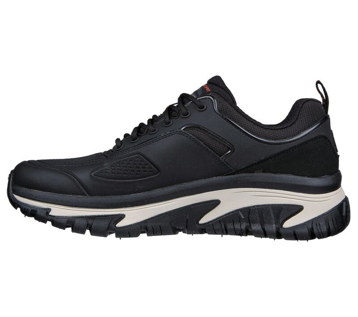 Men's Wide Fit Skechers 237333 Relex Fit Arch Fit Road Walker Recon Good Year Trainers in Black - Image 1