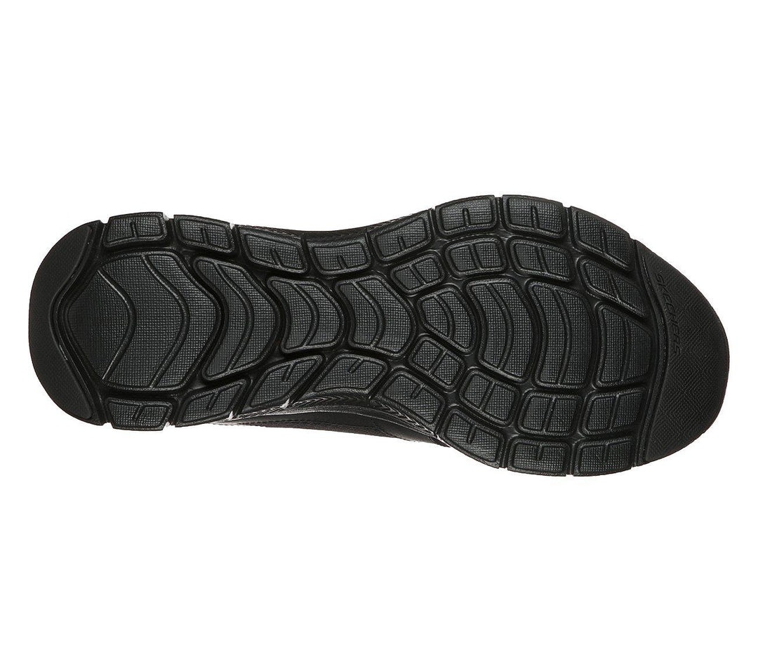 Mens Wide Fit Skechers Flex Advantage 4.0 - 232225 Walking Black Trainers in Black - Image 6