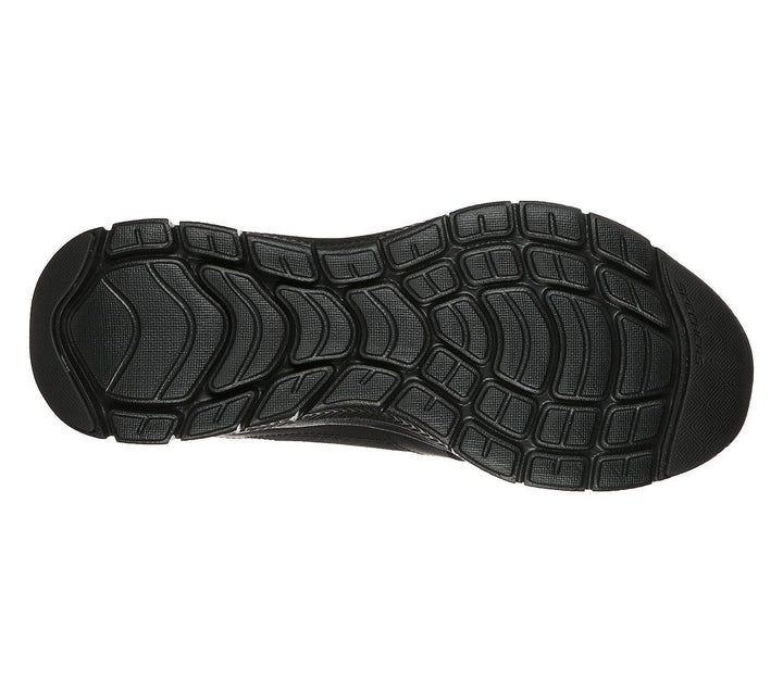 Mens Wide Fit Skechers Flex Advantage 4.0 - 232225 Walking Black Trainers in Black - Image 1
